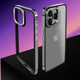 thumbnail image 1 of Compatible with iPhone 15 Pro Max Bumper Case Frame Metal Camera Protection Frame Slim Thin Soft Heat Dissipation Fashion Protection Shockproof Cover for Women Man-Titanium Gray, 1 of 6