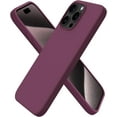 thumbnail image 1 of Compatible with iPhone 15 Pro Max Case 6.7", Slim Liquid Silicone 3 Layers Soft Gel Rubber Shockproof Protective Phone Case with Anti-Scratch Microfiber Lining-Wine Red, 1 of 13