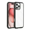 thumbnail image 1 of Compatible for iPhone 15 Pro Max Case Clear with Color Border Frame, Hybrid Shockproof Protective Phone Case, Slim Transparent Anti-Scratch TPU Bumper Phone Cover for iPhone 15 Pro Max, Black, 1 of 7