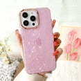 thumbnail image 1 of Compatible with iPhone 15 Pro Max Case, Clear Glitter Hybrid Protective Phone Case Slim Transparent Anti-Scratch Shock Absorption TPU Bumper Cover for iPhone 15 Pro Max 6.7", Pink, 1 of 1