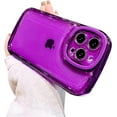 thumbnail image 1 of Compatible with iPhone 15 Pro Max Case with Clear Kickstand Creative Protective Design Case with Camera Holder for TPU Slim Shockproof Cool Phone Case for iPhone 15 Pro Max-Purple, 1 of 14