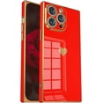 thumbnail image 1 of Compatible with  iPhone 15 Pro Max Case【Full Camera Protection】 Cute Heart Pattern & Electroplate Reinforced Corners Shockproof Edge Bumper Case 2023 [6.7 inches]-Red, 1 of 14