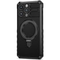 thumbnail image 1 of Compatible with iPhone 15 Pro Max Case Magnetic Stand [Compatible with MagSafe] [Drop Protection] [Camera Lens Protector] Shockproof Protective Case with Rotatable Invisible Kickstand, Black, 1 of 16