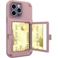 thumbnail image 1 of Compatible with iPhone 15 Pro Max Case Mirror Case with Card Holder, Cute Luxury Fashion Makeup Mirror Back Cover Wallet Case Soft Silicone Rubber Bumper Slim Ultra Thin Protection Phone Case, 1 of 11