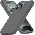 thumbnail image 1 of Compatible with iPhone 15 Pro Max Case, Silicone Upgraded [Camera Protection] [Soft Microfiber Lining] Full Covered Slim Gel Rubber Case iPhone 15 ProMax 6.7 inch - Dark Grey, 1 of 12