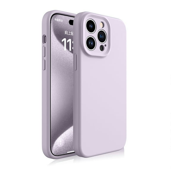 Compatible for iPhone 15 Pro Max Case, Upgraded Liquid Silicone with [Triple-Layers Protection Edge] [Camera Protection] [Soft Anti-Scratch Microfiber Lining] Phone Case for iPhone 15 Pro Max, Purple