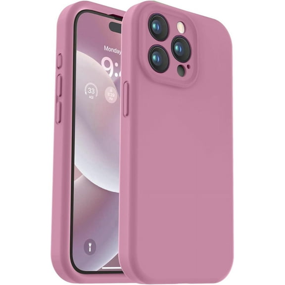 Compatible with iPhone 15 Pro Max Case, Upgraded Premium Silicone, [Camera Protection] [Soft Anti-Scratch Microfiber Lining] Shockproof Phone Case for iPhone 15 Pro Max 6.7" - Lavender Purple