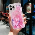 Compatible with iPhone 15 Pro Max Glitter Butterfly Case Glow in The