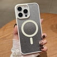 thumbnail image 1 of Compatible with iPhone 15 Pro Max Glitter Case, Luxury Bling Gradient Glitter Phone Case, Compatible with Mag-Safe,Soft TPU Slim Protector Shockproof Cover for Women Girl Boy Men,White, 1 of 5