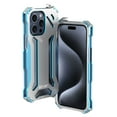 thumbnail image 1 of Compatible with iPhone 15 Pro Max Metal Case, Heavy Duty Rugged Military Grade Aluminum Metal Bumper Shockproof Anti-Scratch Drop Protection Phone Case for Apple iPhone 15 Pro Max, Blue, 1 of 9