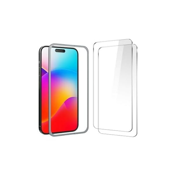 Compatible for iPhone 15 Pro Max Screen Protector 6.7 inch, Anti Blue Light HD Tempered Glass Screen Protector Easy Installation, Case Friendly, 2 Pack