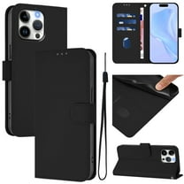 Compatible with iPhone 15 Pro Max Wallet Case with RFID Blocking Credit Card Holder, PU Leather Folio Flip Kickstand Protective Shockproof Anti-fall Phone Case Cover Women Men,Black