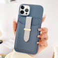 thumbnail image 1 of Compatible with iPhone 15 Pro Wallet Case with Card Holder PU Leather Credit Card Holder Slot Cover for Girls Women Girly Soft Bumper Protector Shockproof Phone Cover, Blue, 1 of 8