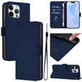 thumbnail image 1 of Compatible with iPhone 15 Pro Wallet Case with RFID Blocking Credit Card Holder, PU Leather Folio Flip Kickstand Protective Shockproof Anti-fall Phone Case Cover Women Men,Navyblue, 1 of 11