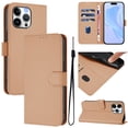 thumbnail image 1 of Compatible with iPhone 15 Pro Wallet Case with RFID Blocking Credit Card Holder, PU Leather Folio Flip Kickstand Protective Shockproof Anti-fall Phone Case Cover Women Men,Nude, 1 of 11