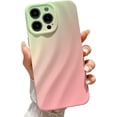 thumbnail image 1 of Compatible with iPhone 15 Pro Water Ripple Case, Cute Gradient Color Aesthetic Wave Shape Soft Camera Protective Phone case for iPhone 15 Pro Women Girls Green Pink, 1 of 13