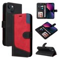 thumbnail image 1 of Compatible with iPhone 15 Wallet Case, Classic Business Wristlet Shockproof Protective for Men Women PU Leather Card Slots Kickstand Phone Case Cover for iPhone 15, Black, 1 of 11
