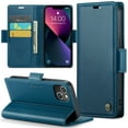 thumbnail image 1 of Compatible with iPhone 15 Wallet Case, PU Leather Flip Case with Card Holders RFID Blocking Stand [Shockproof TPU Inner Shell] Phone Cover for iPhone 15, Blue, 1 of 11