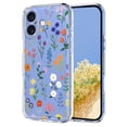 thumbnail image 1 of Compatible with iPhone 16 Case Clear with Flower Design, Cute Soft Silicone TPU Floral Aesthetic Women Girls Transparent Protective Shockproof Anti-Scratch Anti-Yellow Phone Cover, B, 1 of 9