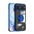 thumbnail image 1 of Compatible with iPhone 16 Case Clear Shockproof Silicone Phone Cases with Ring Holder,[Supports Magnetic Car Mount] Magnetic 360 Rotation Kickstand Thin Soft TPU Protective Cover,Blue, 1 of 6