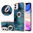 thumbnail image 1 of Compatible with iPhone 16 Case, Fantastic Marble Patterned Phone Case Anti-Scratch Slim Hybrid Hard Plastic Bumper+Soft Silicone TPU with Ring Kickstand Bumper Shockproof Cover,Green, 1 of 6