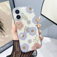 thumbnail image 1 of Compatible with iPhone 16, Luxury TPU Clear Floral Pattern Anti-Scratch Anti-Yellow Back Case Shockproof Drop Protective Thin Fit Phone Case for iPhone 16, Lightpurple Flower, 1 of 10