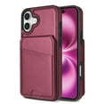 thumbnail image 1 of Compatible With iPhone 16 Magnetic Detachable Wallet Case,PU Leather Back Flip Kickstand,[Compatible With Magsafe],With Card Slots,Shockproof Rugged Phone Case Cover,Red, 1 of 9