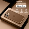 thumbnail image 1 of Compatible With iPhone 16 Phone Case,Frosted Translucent,Metal Button Design,Shockproof Rugged Drop-proof Anti-fall Ultra Slim Thin Fit Phone Case Cover For iPhone 16,Titaniumgold, 1 of 7