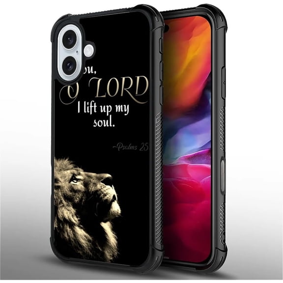 Compatible with iPhone 16 Plus Case, Christian Soul God Verses Ultimate Protection: Back+Soft Silicone Acrylic TPU Design for Shockproof Fall Prevention Case for iPhone 16 Plus