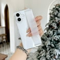 thumbnail image 1 of Compatible with iPhone 16 Plus Case, Luxury Soft Silicone PC Ultra Slim Shockproof Protective Thin Fit Phone Case Cover with Wristband for iPhone 16 Plus for Women Girls, Clear, 1 of 5