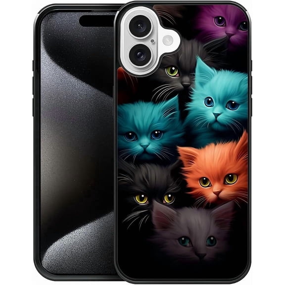 Compatible with iPhone 16 Plus Case, Pattern Design Hard PC Back Cover Non-Slip Soft TPU Protective Case for iPhone 16 Plus for Women 6.7inch-Queen Bee
