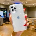 thumbnail image 1 of Compatible with iPhone 16 Plus Case Translucent Glitter, iPhone 16 Plus Cover Sparkle Bling Soft TPU Women Girls Shockproof Protective Phone Case Designed for iPhone 16 Plus, Clear, 1 of 9