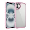 thumbnail image 1 of Compatible with iPhone 16 Plus Clear Phone Case,Drop Protection Anti-fall Rugged Heavy Duty Shockproof Military Protective Tough Durable Transparent Phone Case Cover,Pink, 1 of 7