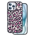 thumbnail image 1 of Compatible with iPhone 16 Plus,Leopard Print,Luminous Designing,for Women Girls,Ultra Slim Shockproof Anti-fall Skin Feel Ultra Slim Thin Fit Rugged Phone Case Cover For iPhone 16 Plus,Pink, 1 of 8