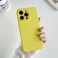 thumbnail image 1 of Compatible with iPhone 16 Plus Phone Case, Silky Touch Premium Soft Silicone Rubber Anti-Fingerprint Protective Flexible Bumper Case,Support Wireless Charging,Anti-Scratch Microfiber Lining,Pearyellow, 1 of 10