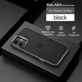 thumbnail image 1 of Compatible With iPhone 16 Plus Phone Case,With Metal Camera Frame&Metal Buttons,Shockproof Anti-fall Rugged Ultra Slim Thin Fit Frosted Rugged Translucent Phone Case Cover,Black, 1 of 7