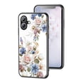 thumbnail image 1 of Compatible with iPhone 16 Plus Rotatable Ring Stand with Bling Glitter Diamond, Printed Case Fashion Luxury Flower Floral Pattern Slim Cover for iPhone 16 Plus 6.1 inch 2024, White Flower Bush, 1 of 8