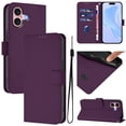 thumbnail image 1 of Compatible with iPhone 16 Plus Wallet Case with RFID Blocking Credit Card Holder, PU Leather Folio Flip Kickstand Protective Shockproof Anti-fall Phone Case Cover Women Men,Violet, 1 of 11