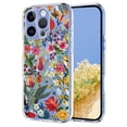 thumbnail image 1 of Compatible with iPhone 16 Pro Case Clear with Flower Design, Cute Soft Silicone TPU Floral Aesthetic Women Girls Transparent Protective Shockproof Anti-Scratch Anti-Yellow Phone Cover, D, 1 of 9