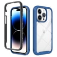 thumbnail image 1 of Compatible with iPhone 16 Pro Case Clear, Heavy Duty Dual Layer Shockproof Protection Transparent Women Men [Never Yellowing] [Military Grade Anti-Drop] Hard PC Back Phone Cover,Darkblue, 1 of 7