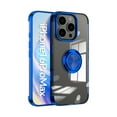 thumbnail image 1 of Compatible with iPhone 16 Pro Case Clear Shockproof Silicone Phone Cases with Ring Holder,[Supports Magnetic Car Mount] Magnetic 360 Rotation Kickstand Thin Soft TPU Protective Cover,Blue, 1 of 13