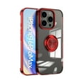 thumbnail image 1 of Compatible with iPhone 16 Pro Case Clear Shockproof Silicone Phone Cases with Ring Holder,[Supports Magnetic Car Mount] Magnetic 360 Rotation Kickstand Thin Soft TPU Protective Cover,Red, 1 of 13