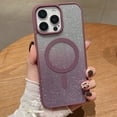thumbnail image 1 of Compatible with iPhone 16 Pro Case, Gradient Glitter Phone Case [Compatible with Mag-safe] Sparkly Shinny Bling Glitter Shockproof TPU Bumper Anti-fall Case Girl Women Boy Men,Winered, 1 of 5