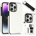 thumbnail image 1 of Compatible with iPhone 16 Pro Case, with PU Leather Credit Card Holder Magnetic Back Stand Cell Accessories Flip Purse Slim Design Phone Cover for iPhone 16 Pro Women Men, White, 1 of 10