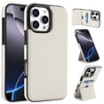 thumbnail image 1 of Compatible with iPhone 16 Pro Case, with PU Leather Credit Card Holder Magnetic Back Stand Rugged Slot Mobile Flip Purse Phone Cover for iPhone 16 Pro Women Men - Beige, 1 of 7