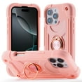 thumbnail image 1 of Compatible for iPhone 16 Pro Case with Rotatable Ring Stand, Military Grade Drop Protection Full Body Rugged Heavy Duty Protective Cover for iPhone 16 Pro with Kickstand, Rosegold, 1 of 6