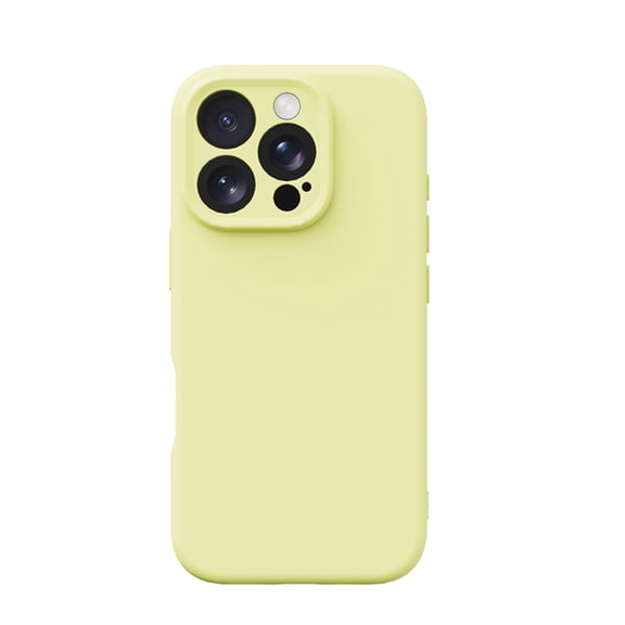 Compatible for iPhone 16 Pro Case, Slim Liquid Silicone Flexible Soft Gel Rubber Shockproof Phone Case, Protective Cover with Anti-Scratch Microfiber Lining for iPhone 16 Pro, Cream