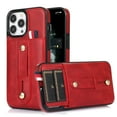 thumbnail image 1 of Compatible with iPhone 16 Pro Case Wallet with Slide Credit Card Holder, Flip Premium PU Leather Hidden Kickstand Classic Retro Heavy Duty Protective Cover for iPhone 16 Pro,Red, 1 of 6