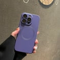 thumbnail image 1 of Compatible with iPhone 16 Pro Magnetic Case with Full Camera Lens Protector, Compatible with MagSafe, Liquid Silicone Case, Full Body Protective Shockproof Phone Cover,Purple, 1 of 11