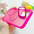 thumbnail image 1 of Compatible with iPhone 16 Pro Magnetic Case, [With Metal Camera Ring Stand][Compatible with Mag-safe] [Translucent Matte] Anti-fall Shockproof Protective SkinFeel Phone Case,Rose, 1 of 10